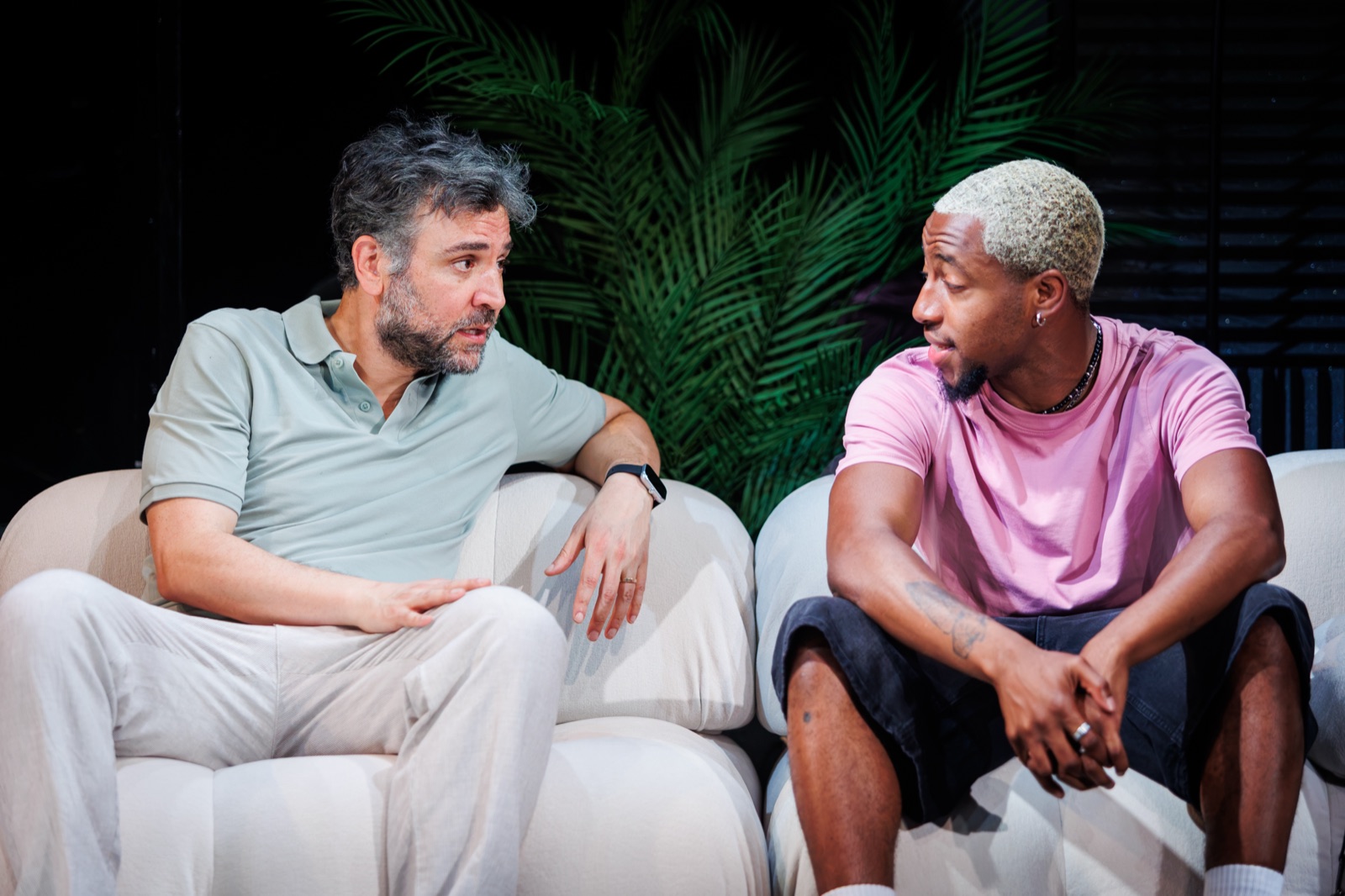 Josh Radnor and Noah Galvin in Hit Machine at Soho Theatre